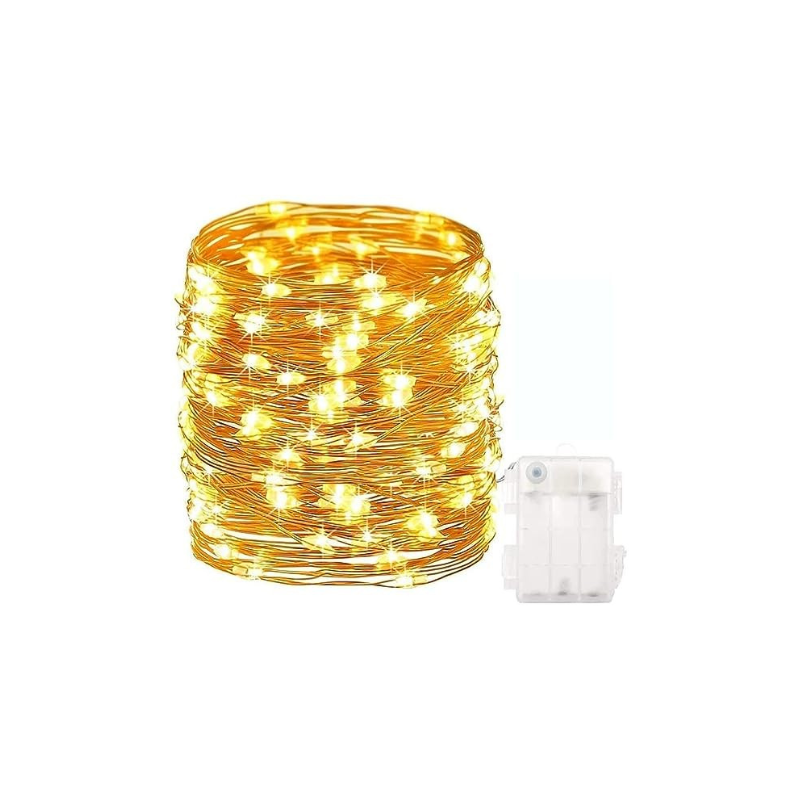 Gesto 3 Meter | 10 Feet Battery Operated Waterproof Fairy String Light for Home Decoration-Battery Not Included(LED, Warm White)