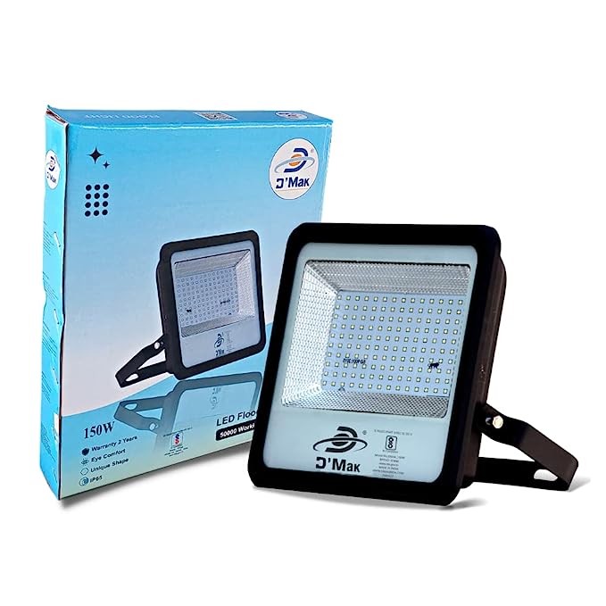 D'Mak 150 Watt Waterproof Slim LED Flood Light for Outdoor Purposes (White)