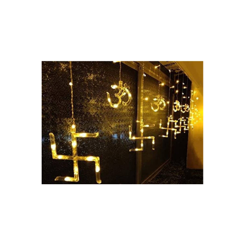 Om swastik 6 + 6 Golden