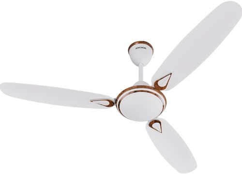 anchor by panasonic Luxoria DLX Star High Speed Ceiling Fan | 1 Star Rated 1200mm (48 Inch) Ceiling Fan for Home, Office (2 Yrs Warranty) (Matt White Mahogany)