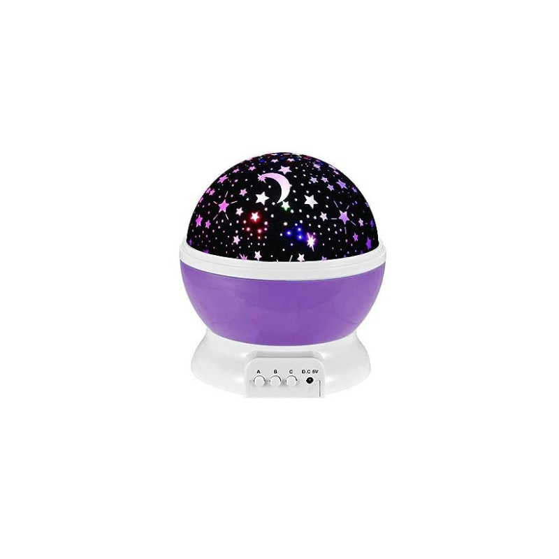 Lexton 360 Degree Rotating Night Light Lamps with 8 Color Changing Modes Battery Powered (Battery Not Included) | for Indoor Decorations (Multicolor, Pack of 1), white, standard (Lex-NightLamp/8Modes)
