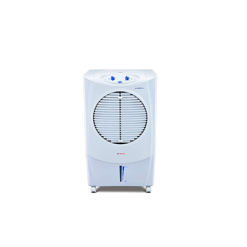 Bajaj DC 2050 DLX 70L Desert Air Cooler for Home with DuraMarine Pump (2-Yr Warranty by Bajaj), Hexacool & Turbo Fan Technology, 80-Feet Powerful Air Throw & 3-Speed Control, White Cooler for Room