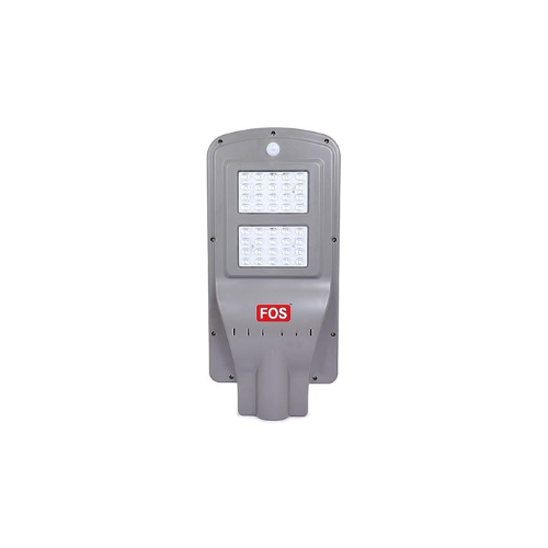 FOS Solar LED Street Light 40W LED Chips - All-in-ONE, Cool White 6500k (IP65 Water-Proof)