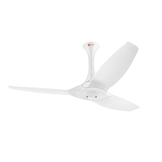 Orient Electric Aeroquiet BLDC Energy Saving Ceiling Fan with Remote | 1230 mm Noiseless Premium Ceiling Fan for Home | 5 Star Rated (White)