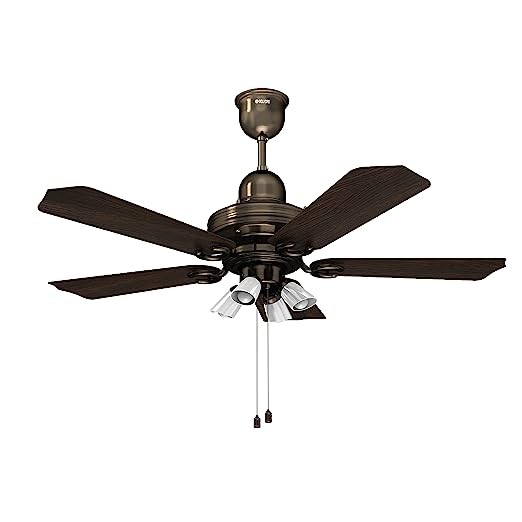 Polycab Poise 1200 mm 3 star Ceiling Fan Nickel Black Darkwood