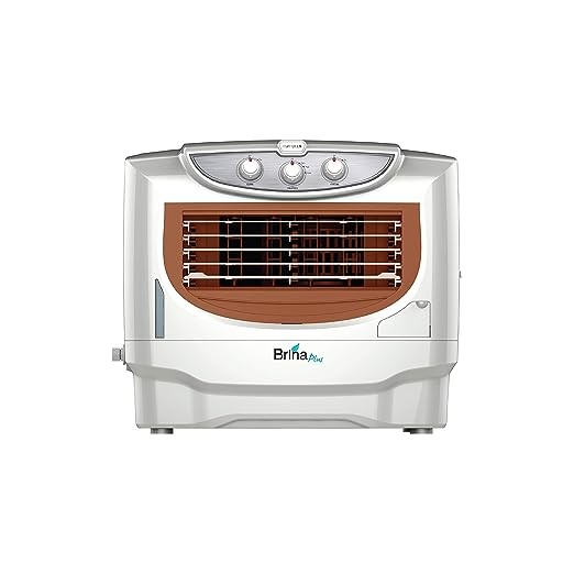 Havells Brina Plus 50 Litres Window Air Cooler with Ice Chamber, Dust Free and Insect Free (White, Brown)