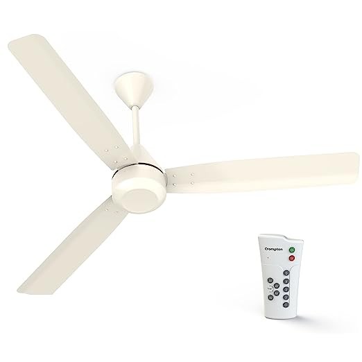 Crompton Energion Cromair 1200mm (48 inch) BLDC Ceiling Fan High Speed 5S 28W Energy Efficient with Remote (Ivory), (5 Years Warranty)