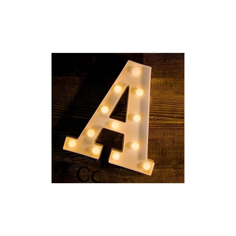 Desidiya® LED Marquee Alphabet Letters Light Sign for Decoratrion Decor Walls Hanging Birthday Party Light (Letter-A)