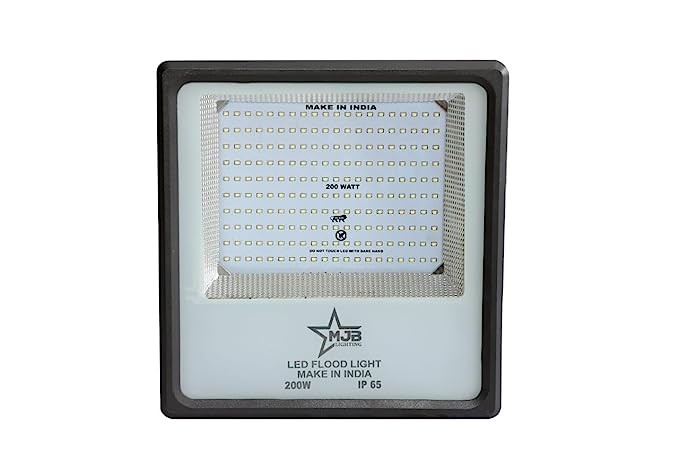 MJB Lighting Super Bright 200 Watt LED Flood Light Waterproof Outdoor Lighting for Powerful Illumination
