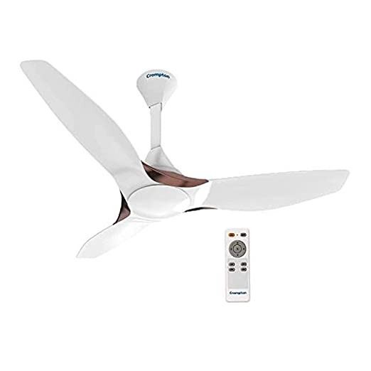 Crompton Silent Pro Enso 1225 mm (48 inch) Remote-controlled Ceiling Fan with Anti-Dust Technology (Mist White)