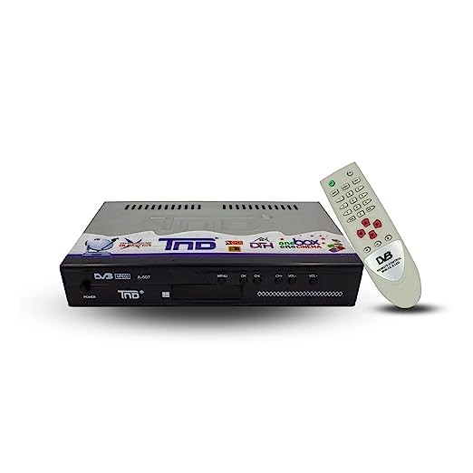 TND Free to Air Set Top Box MPEG2 - DD Free Dish Satellite TV Box with 90+ Free Channels and 1-Year Warranty (Metal Body) (Standard Definition)
