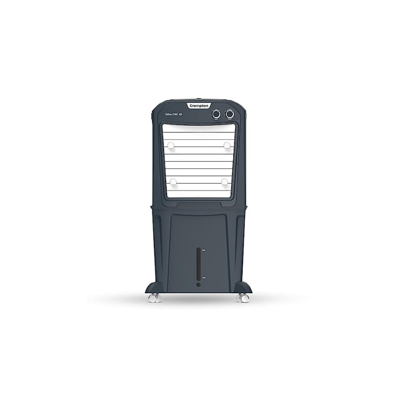 Crompton Zelus DAC Desert Air Cooler- 43L, with Everlast Pump, 4-Way Air Deflection and Honeycomb Pads, Grey, (ACGC-ZELUSDAC43)