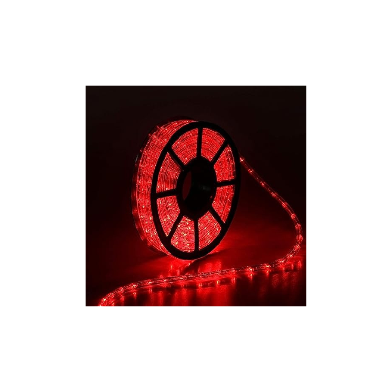 Gesto Super Bright 5Meter | 16.6 Feet Waterproof LED Ceiling Light for False Ceiling,Cove Light, Led Strip Light for Home Decoration,Diwali,Christmas-Free AC Adaptor Plug (Red)