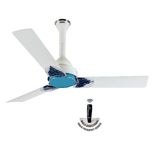 USHA Onio Phi Beta 1200MM BLDC 5 Star Energy Efflicient, Dust & Oil Resistant Ceiling Fan with Remote (White)