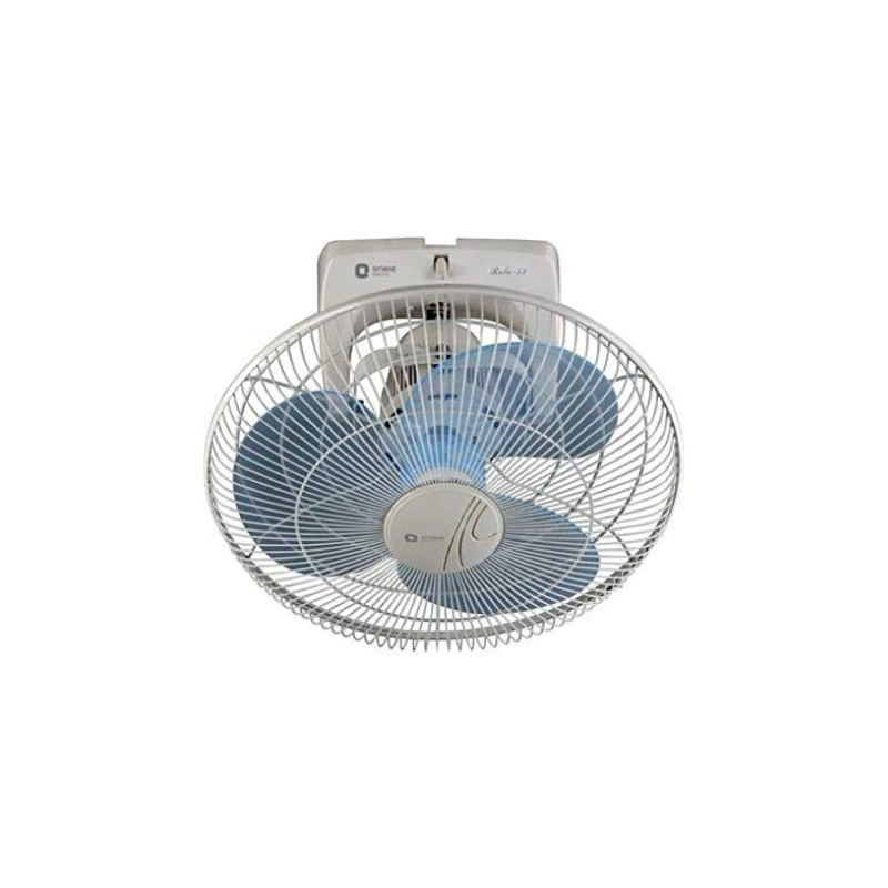 Orient Electric Roto-53 400 MM high speed wall mounted cabin fan (White & Blue)