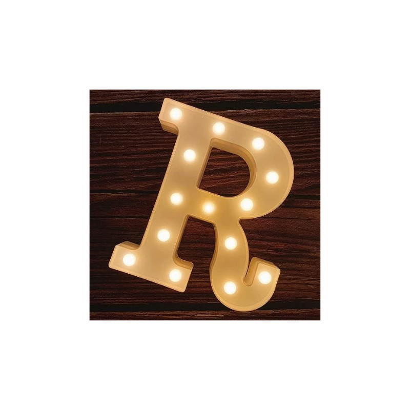 Desidiya® LED Marquee Alphabet Letters Light Sign for Decoratrion Decor Walls Hanging Birthday Party Light (Letter-R)