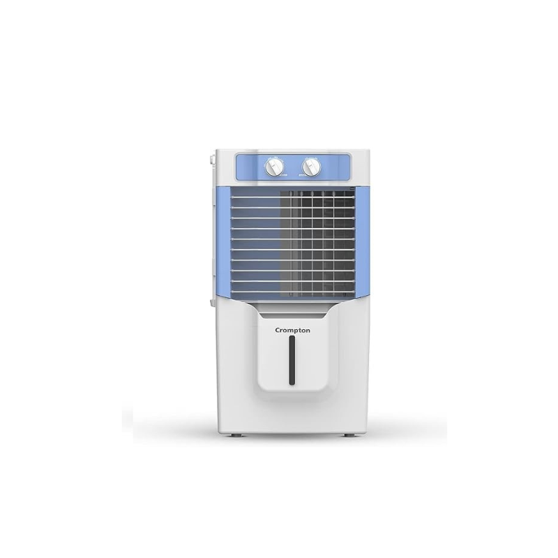 Crompton Ginie Neo Personal Air Cooler - 10L, White and Light Blue