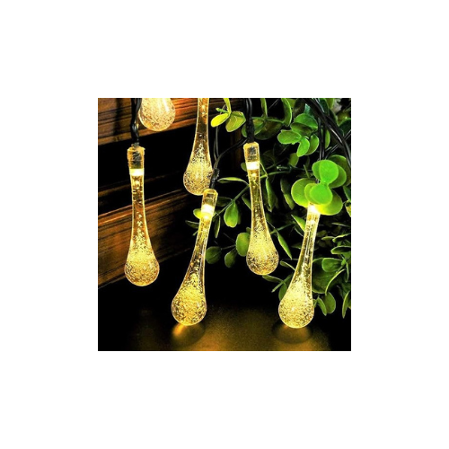 PESCA 50 LED 8 Meter Waterdrop Decorative String Lights, Fairy Lights (Warm White,Corded electric,Plastic)
