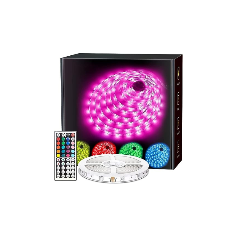 Gesto 5 Meter LED Strip Lights with Adaptor And Remote Control 300 Led Waterproof Strip Light - Multicolor LED Lights (With 34 Color Changing Modes )