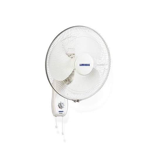 Luminous Mojo Plus 300mm High-Speed Wall Fan for Home and Office with ABS Blades, Easy Tilting Mechanism and Thermal Overload Protection (White)