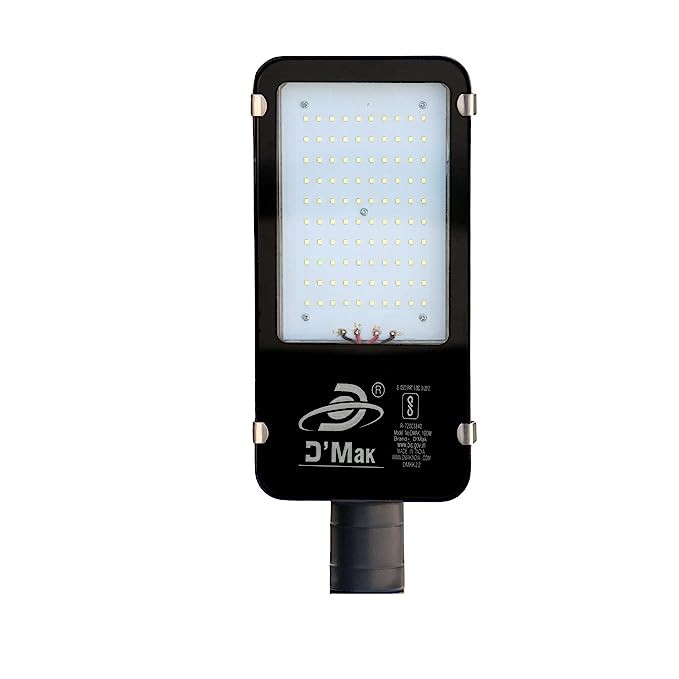 D'Mak 100 Watts LED Square Street Light Grey Body Waterproof IP65 for Outdoor Purposes (White,Aluminium)