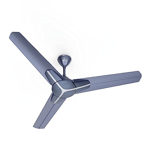 Polycab Purocoat Euphoria EP02 1200MM Anti Dust Anti Rust Anti Fade & Anti Microbial Protection Ceiling Fan (Sea Blue - Silver, Pack of 1)