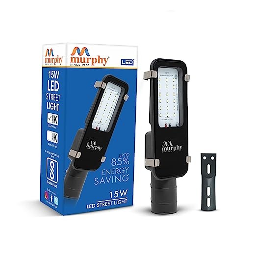 Murphy Aluminium Led 15 Watts Ip-65 Bis Approved Waterproof Outdoor Street Light, Cool White