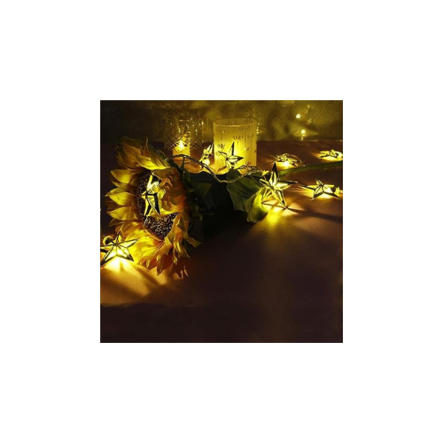 Lexton 5Mtr Decorative Big Star Metal LED String Light for Diwali and Other Home Decoration (5Mtr, Warm White)