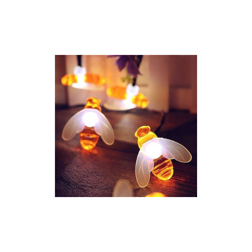 fizzytech Honey Bee String Lights for Indoor Outdoor Decoration Diwali Light for Party Birthday Diwali Christmas Navratri Valentine Gift Home Decoration Light (4 Meter 25 LED, Warm White)