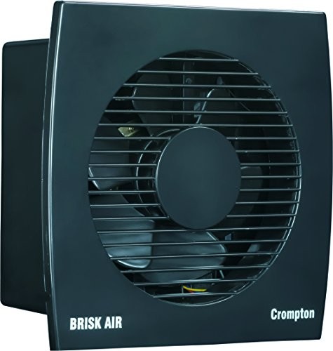 Crompton Plastic Brisk Air 8-Inch Exhaust Fan, 30 Watt (Black)
