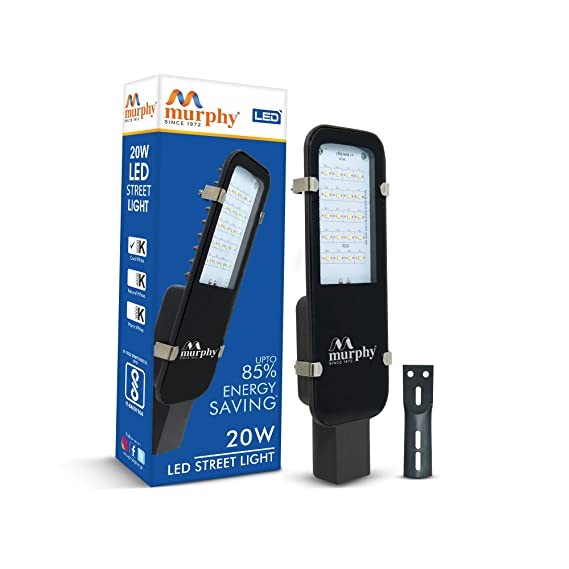 Murphy LED 20 Watts IP-65 BIS Approved Rectangular Waterproof Outdoor Street Light, Cool White